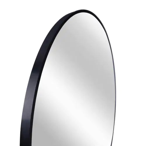 Black Alloy 16" Round Bathroom Mirror
