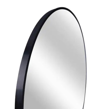 Black Alloy 16" Round Bathroom Mirror