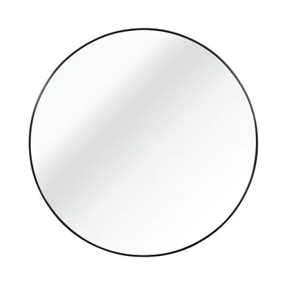 Black Alloy 16" Round Bathroom Mirror