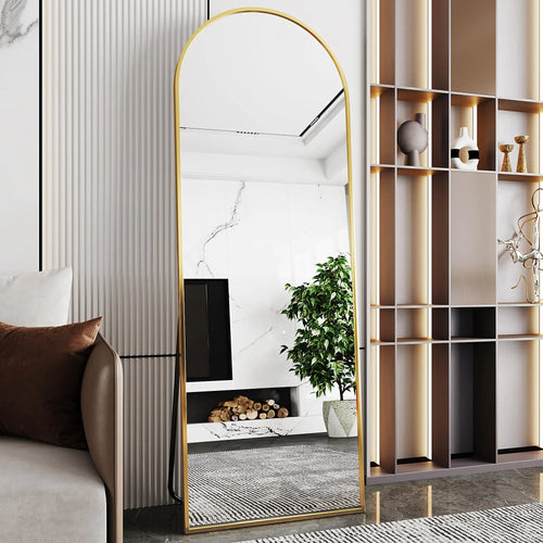 Elegant Arch Full-Length Gold Mirror 71"x26"